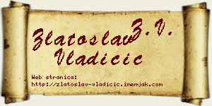 Zlatoslav Vladičić vizit kartica